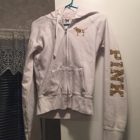 VS pink zip up sweatshirt!