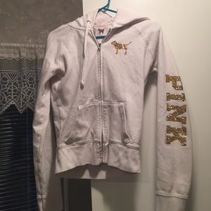 VS pink zip up sweatshirt!