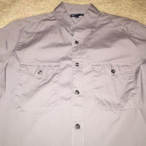 GAP grey collar shirt long sleeve