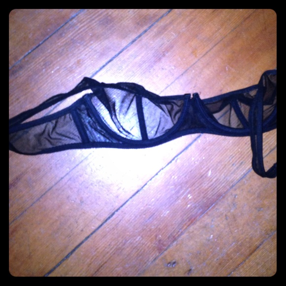 La Perla black bra size 3 black mesh