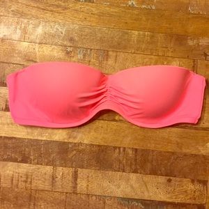 Victoria's Secret coral strapless swim top