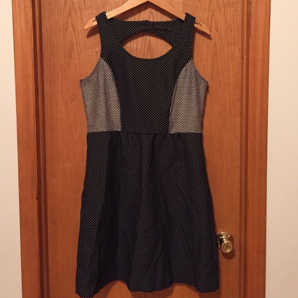 The Limited Black And White Polka Dot Dress