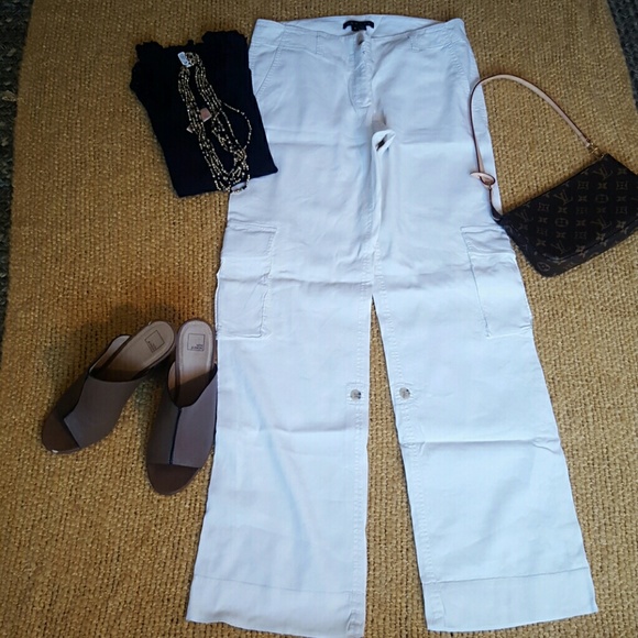 Theory white cargo pants