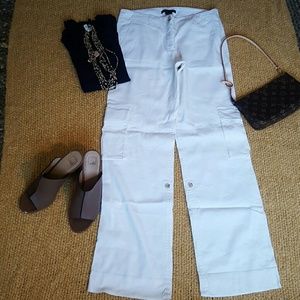 Theory white cargo pants