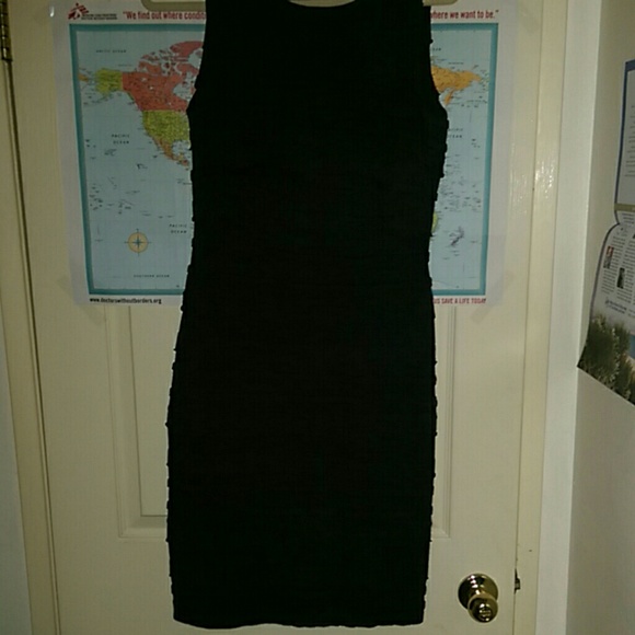 Barely worn ash gray Calvin Klein ruffled dress
