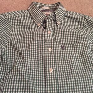 Green checkered Abercrombie collar shirt