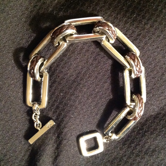 Ralph Lauren Stainless Steel and Leather Bracelet