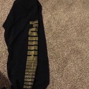 Puma black and gold leggings
