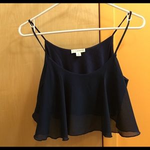 Navy blue crop top