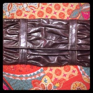 Daisy Fuentes gunmetal clutch