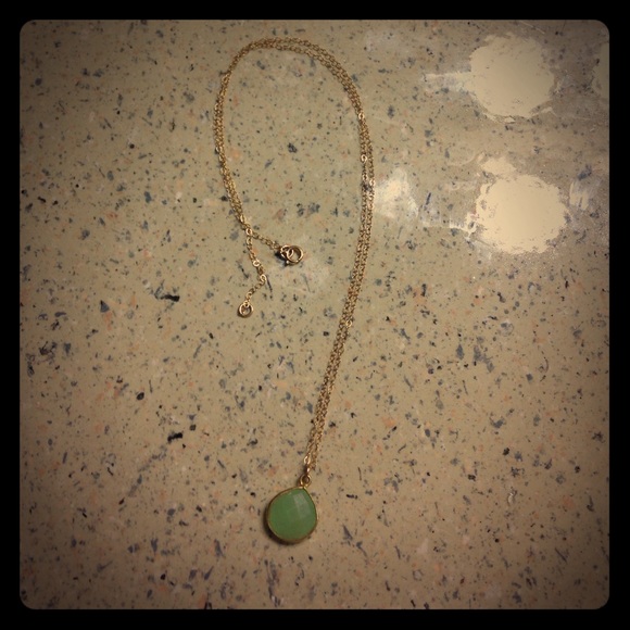 SOLD Necklace with Green Stone Charm😍😍😍