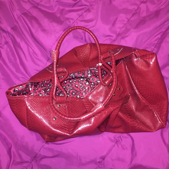 Red Cheetah Print Purse