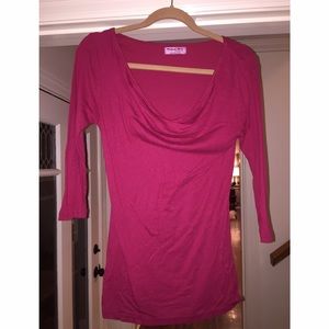 Michael Stars cowl neck 3/4 shirt