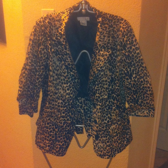 Leopard dress coat. Gently worn.