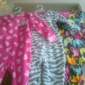 3PC Toddler Girl Sleepers