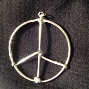 Large Sterling Silver Peace Pendant