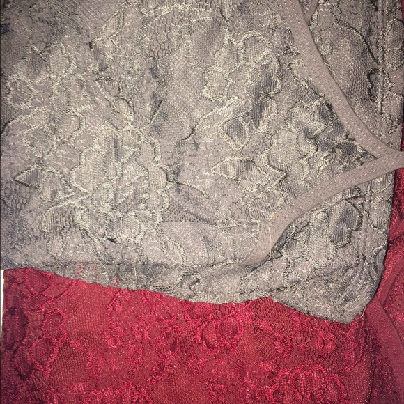 Lace abercombie fitted razorback tops