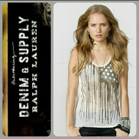 🆕Denim&Supply Flagprint Hi-Lo Tank - Picture 2 of 4