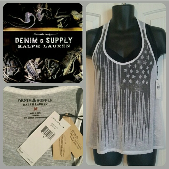 🆕Denim&Supply Flagprint Hi-Lo Tank - Picture 4 of 4