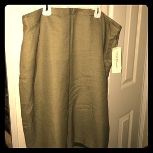 Dark olive skirt with lining
