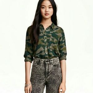 h&m army shirt