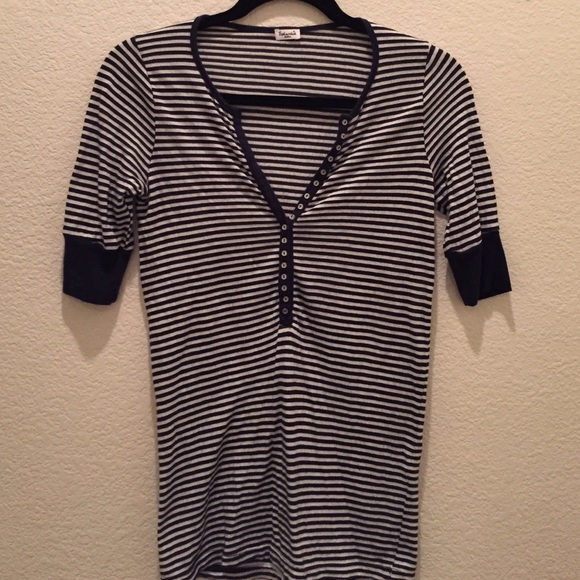 Splendid Navy and White Stripped Size Small