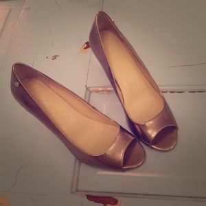 Calvin Klein "Kady" peep toe heels.