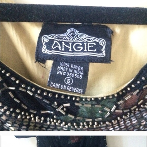 👀ISO👀 Angie Beaded Neck Floral Dress Sz M or L - Picture 4 of 4