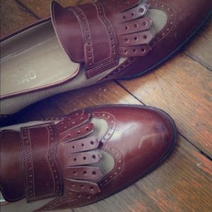 Vintage Ferragamo Oxford Flats 9 1/2 3A