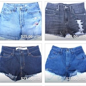 *READ BIO* High waisted denim shorts