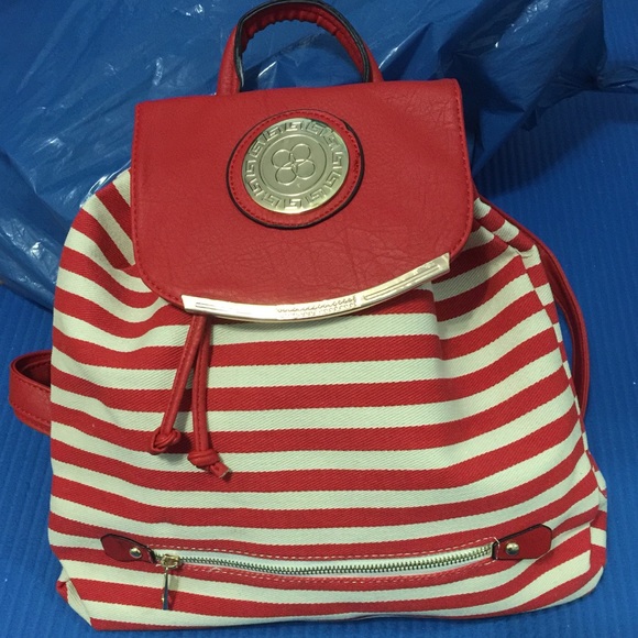 Red stripe backpack