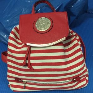 Red stripe backpack