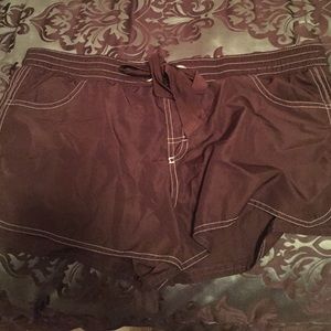Brown bathing suit shorts