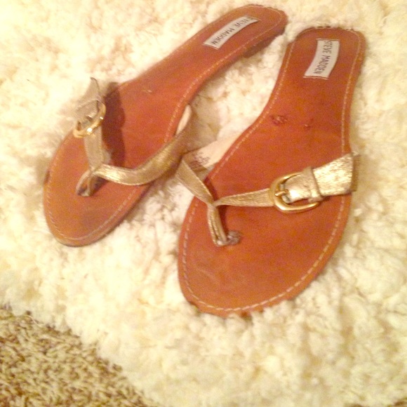 Steve Madsen Gold Sandals!