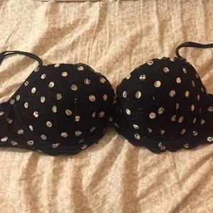 VS pink polka dot bra