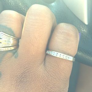 Size 7 14K White Gold Band