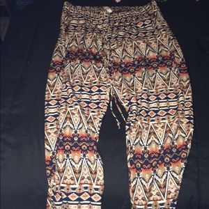 High waist lose leg pants