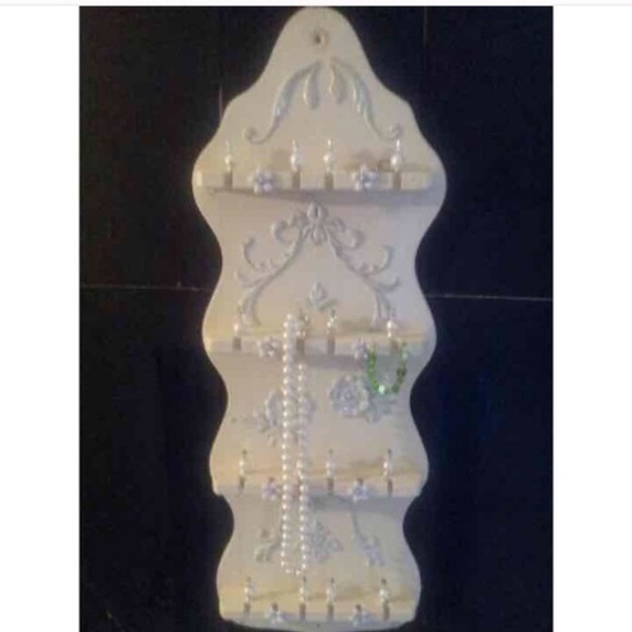 Anthro jewelry / necklace holder wall home decor