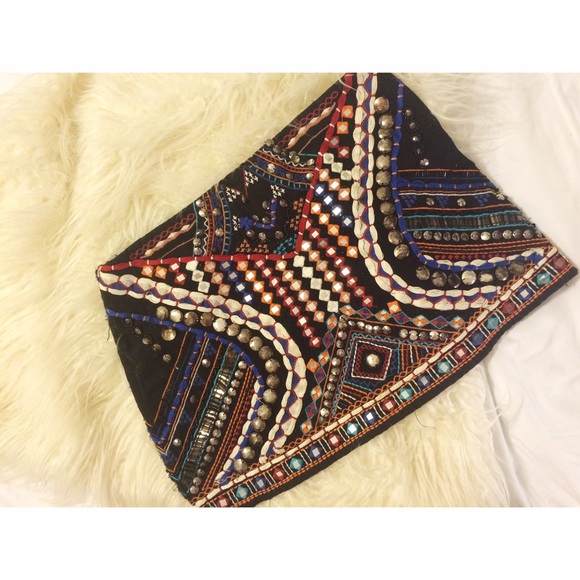 Spanish beated multi colored skirt