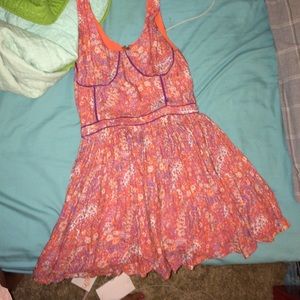 Cute floral orange dress