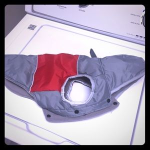 Grey/Red Dog fleece jacket