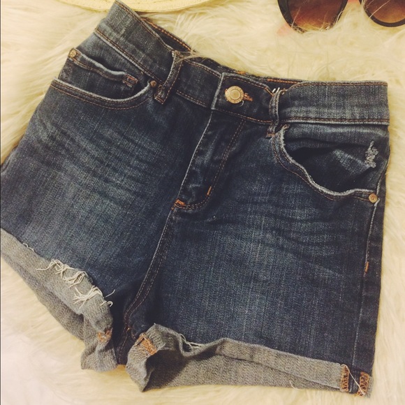 Retro high waist jean shorts