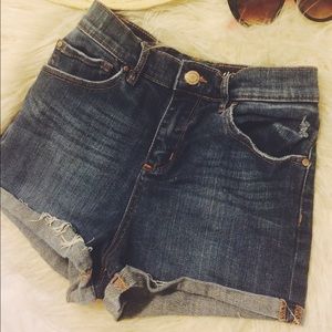 Retro high waist jean shorts