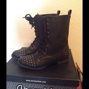 New in Box Studded Combat Boots.