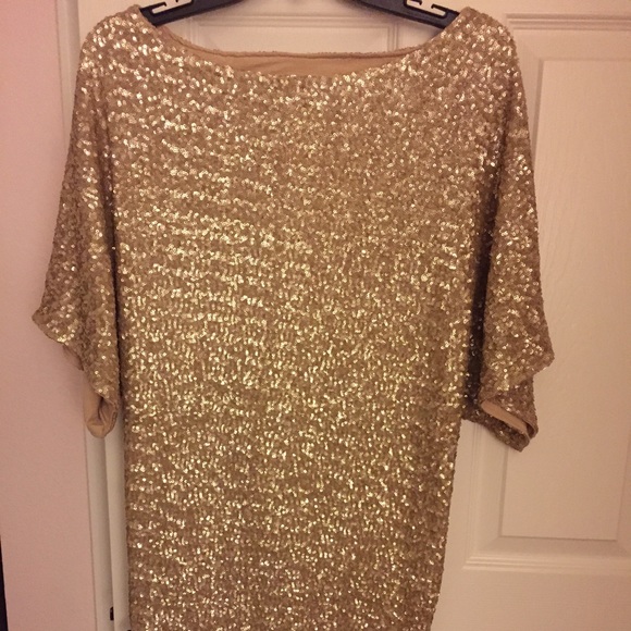 Beautiful Gold Sequins Mini Dress❤️