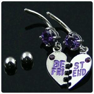 CLEARANCE purple best friend belly rings
