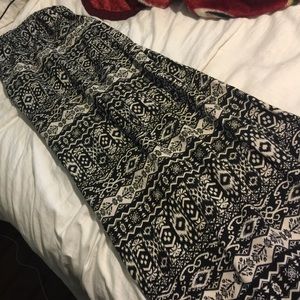 Boho print maxi skirt