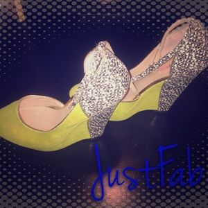 PRICE DROP 1 day only! Chartreuse Platform Wedges