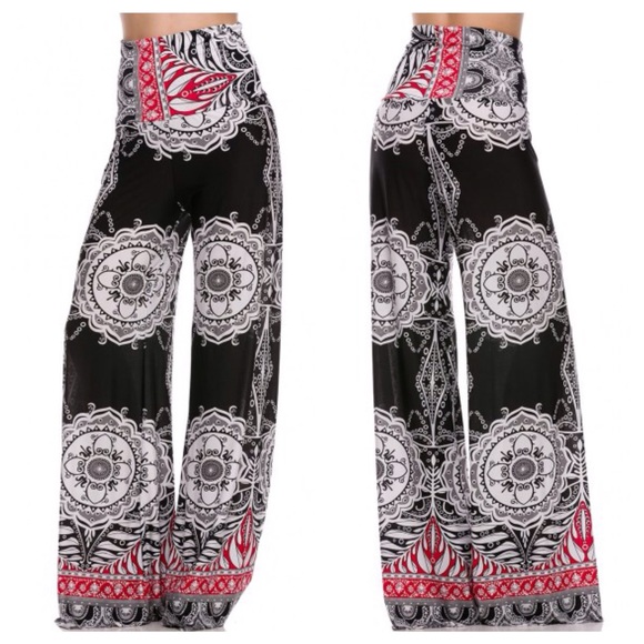 Plus Size High Waist Palazzo Pants - Picture 2 of 4