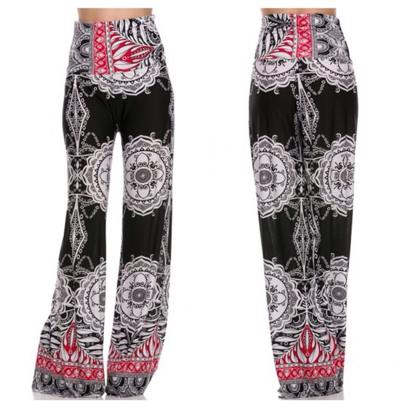 Plus Size High Waist Palazzo Pants - Picture 3 of 4